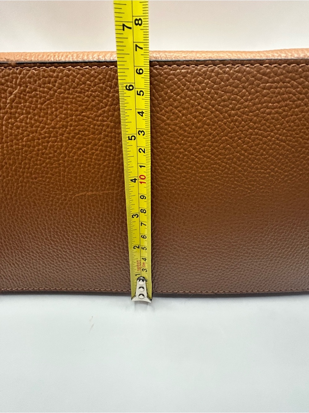 Tuscany Leather Cognac Pebbled Shoulder/Crossbody Bag - Picture 9 of 11